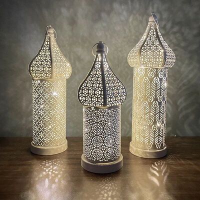 Middle East Arab Metal Vintage Wind Lights Lantern Candle Ho