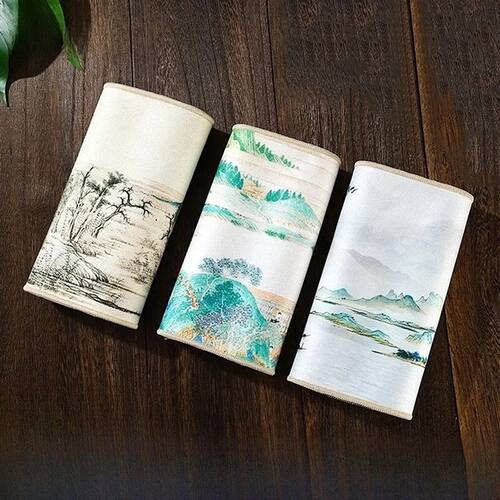 30*18cm High-end Tea Towel With Retro Style And Colorful Pai