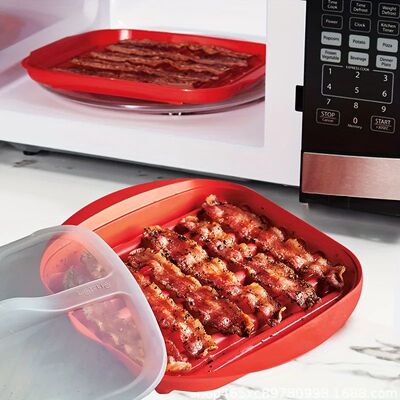 1pc Microwave Bacon Maker Microwavable Bacon Grill, Bacon Tr