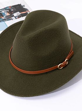British style belt soft felt hat for men and women top hat,