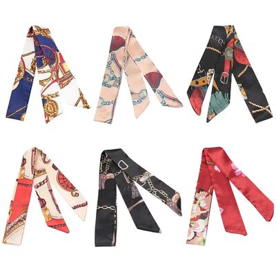 Skinny Scarf Hair Small Women Simple Style Handle Ribbon Fas