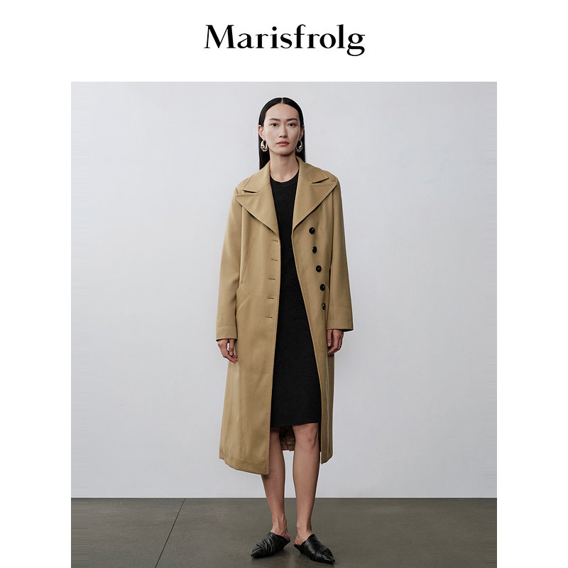 【粉丝专享】玛丝菲尔风衣春季羊毛复古腰带风衣外套女,女装/女士精品,风衣,淘宝优惠券,粉丝福利购,淘宝优惠卷