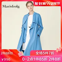 / Ma Sifeier thời trang nữ khí chất thanh lịch trong chiếc áo khoác dài gió mùa xuân - Trench Coat áo da nữ dáng dài