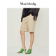 无压力系列 玛丝菲尔时尚 气质简约腰头实用插袋显瘦A版 短裤 女