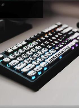 白言诳语键帽适合wooting60ev63魔导士ace68made68雨75rs6rs7夜魔