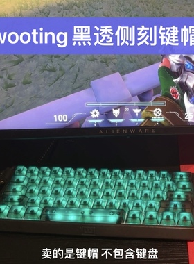 黑透侧刻键帽黑金教父适合wooting魔导士ez63made68u夜魔ace68k5