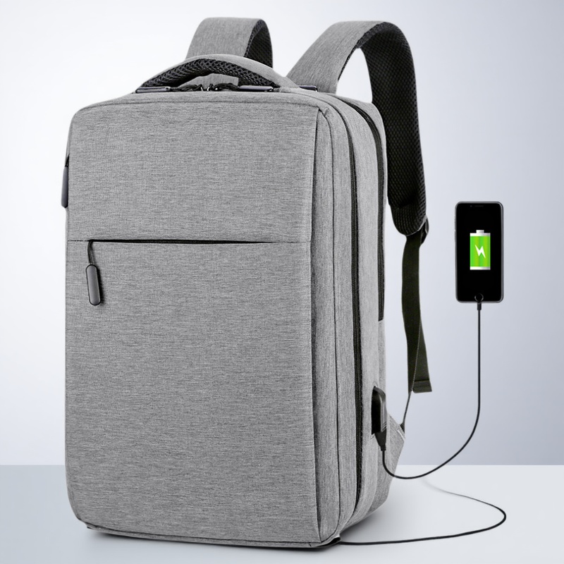 多隔层双肩电脑包防水防震大容量