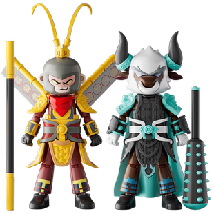 布鲁可英雄无限系列积木人孙悟空哪吒杨戬手办潮流小模型机甲法相