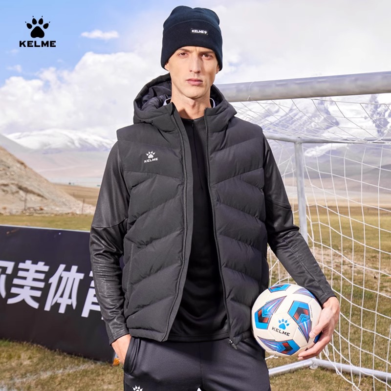 卡尔美加厚羽绒棉马甲