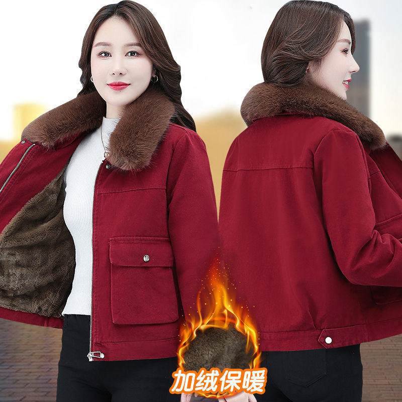 新品小个子减龄短款派克服外套女2023年新款棉衣棉服加绒加厚爆款