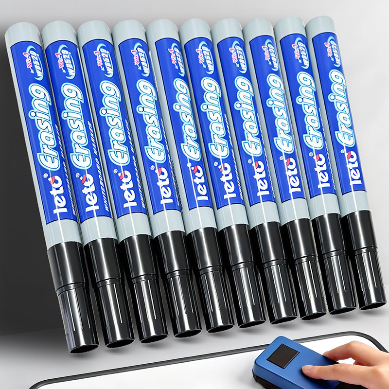 POP白板笔正品2MM可擦笔爆炸贴标价牌海报纸广告纸彩色白板笔幼教笔白板笔圆头笔教师画板黑色水性记号笔