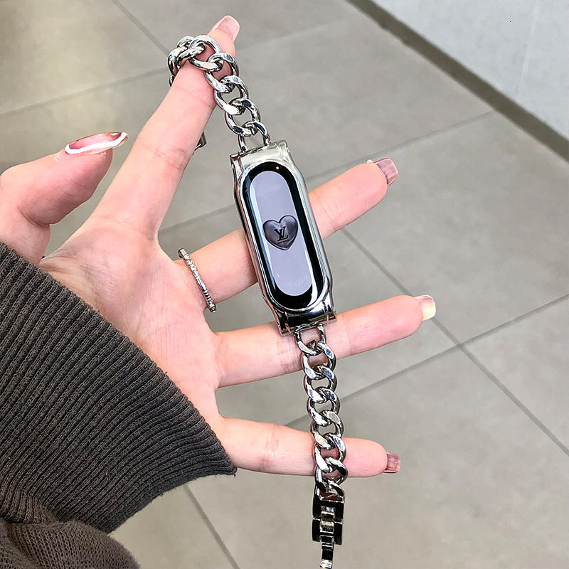 带ins风定制个性创意潮女生金属不锈钢手链式智能运动三四五六七代替