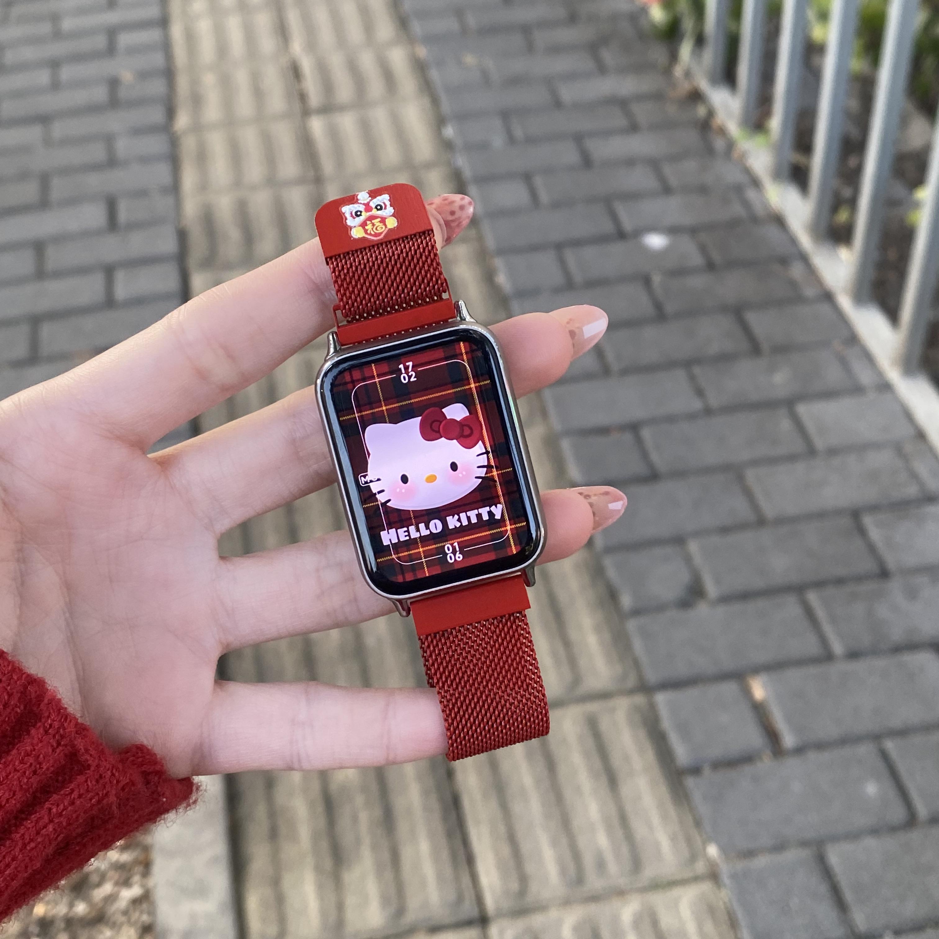 适用小米手环9pro红色表带新年款