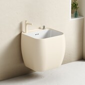 元 匠创意蛋形奶油风小户型挂墙款 墙排阳台洗拖把池家用大号拖布池