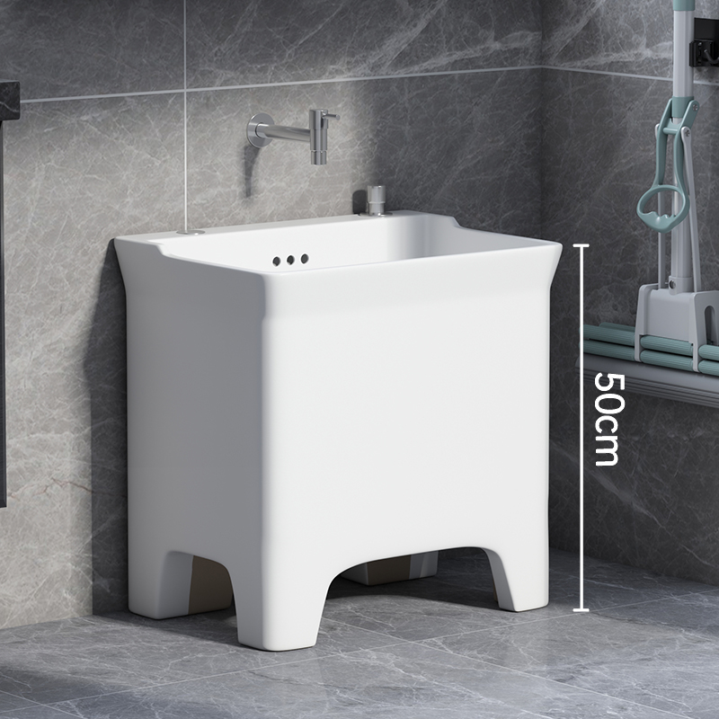 元匠加高加深阳台高脚拖把池