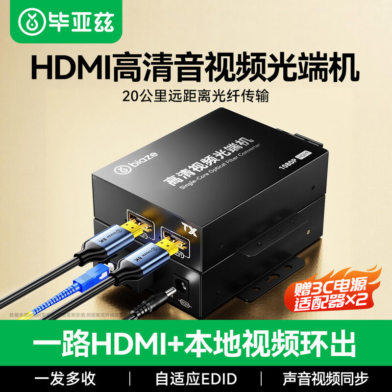 毕亚兹HDMI光端机光纤收发器图片