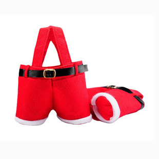 Christmas pants gift bags candy tote bags wine bottle covers