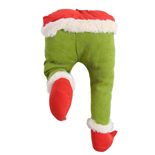 圣诞老人精灵腿圣诞Christmas Green Fake Leg Old Man Elf Leg