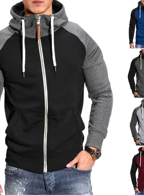 男士休闲开衫上衣Men's sports hoodie and casual cardigan top