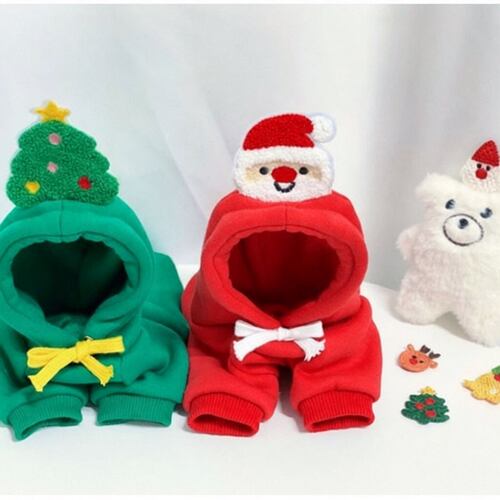 Christmas Pet Dog Cat Hoodie Autumn/Winter Teddy Fighting