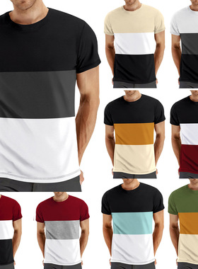 Summer plus casual short sleeved men's T-shirt夏天男式T恤