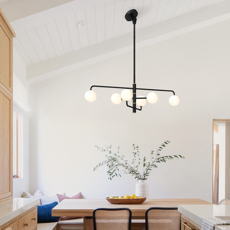 斜顶吊灯简约现代复式阁楼斜坡尖顶卧室餐厅客厅极简创意造型灯具