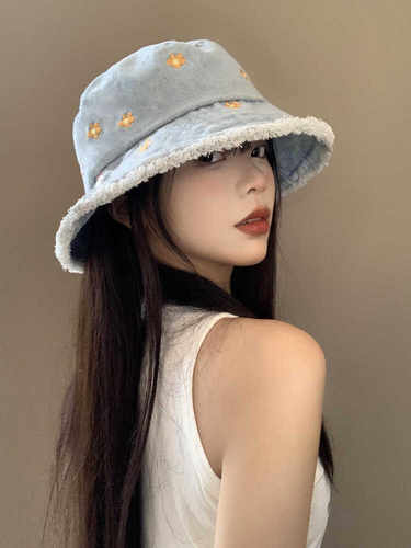 出游渔夫帽大头围女高级感春秋