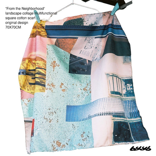 原创图案纯棉方巾多功能大尺寸