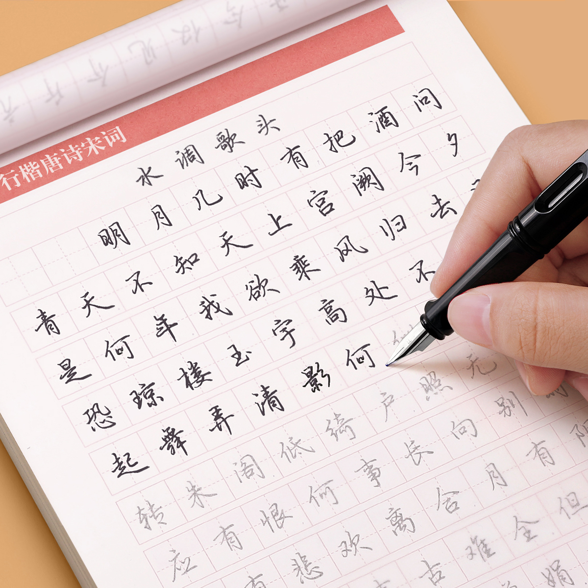 行楷字帖成人练字行书临摹练钢笔书法写字帖练字本专用初中高中字贴控笔训练反复使用练习硬笔速成小学生古诗