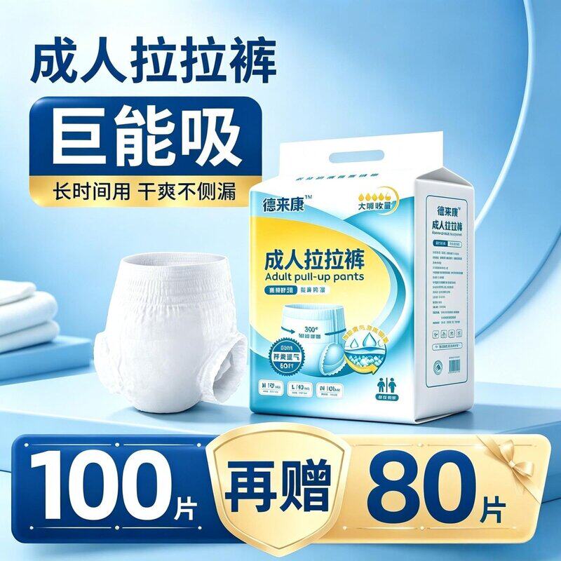 成人拉拉裤老年人尿不湿一次性内裤式纸尿裤男女通用高腰防侧漏好