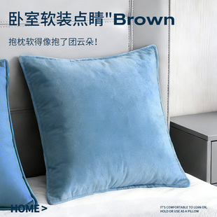 2026新款抱枕套床头靠垫靠背高端客厅沙发大靠枕纯色简约靠枕含芯