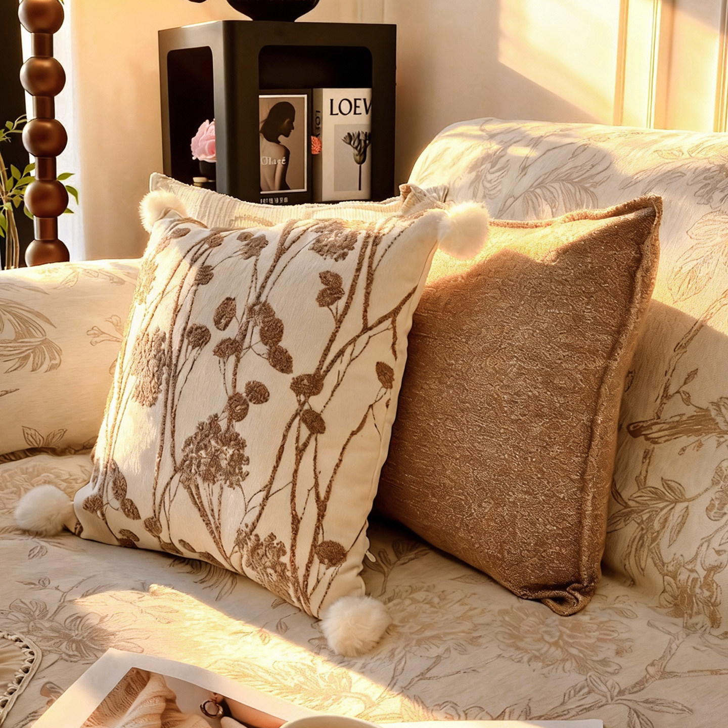 法式奶油风抱枕客厅沙发大靠枕