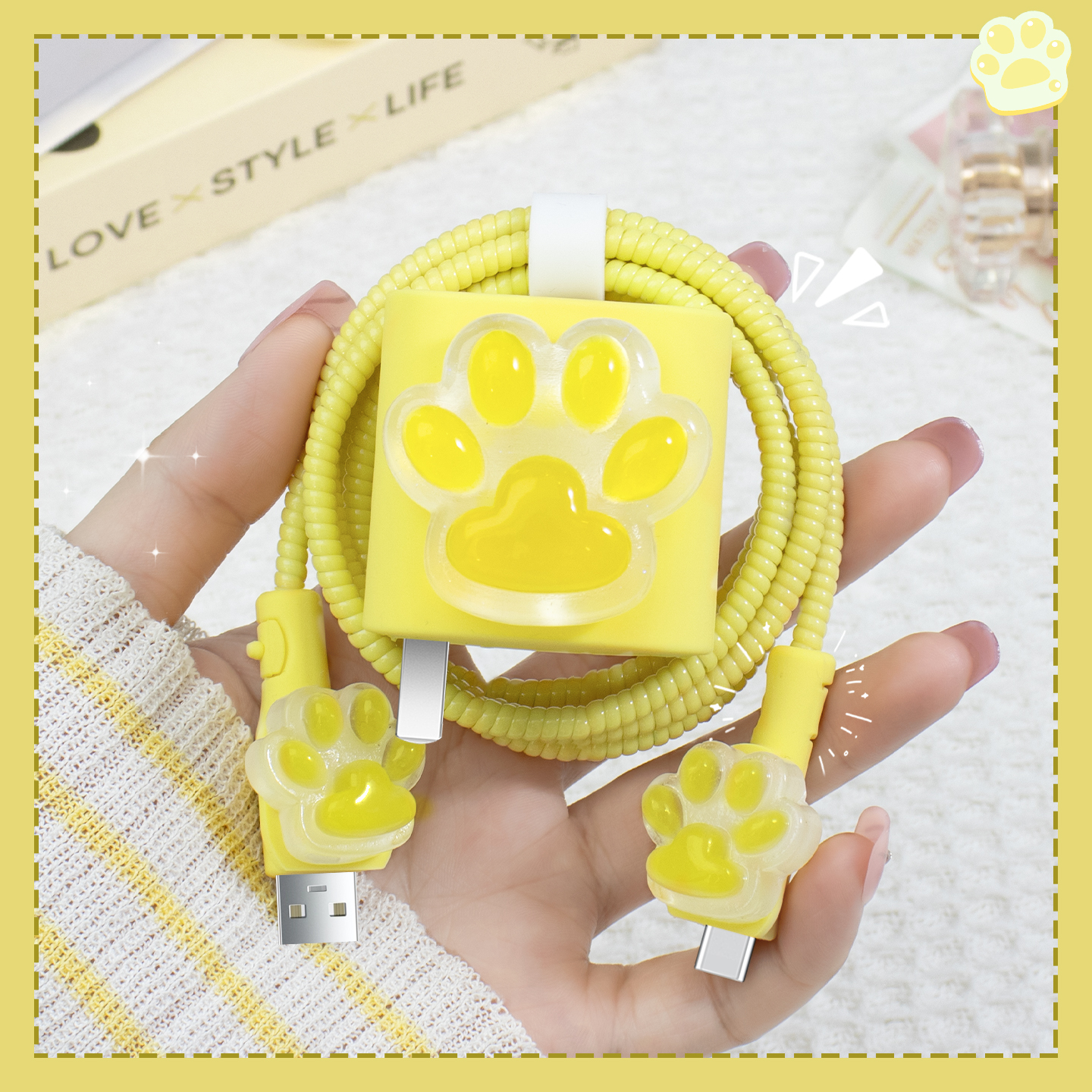 充电器数据线保护套简约硅胶新款