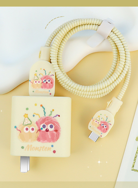 适用OPPOFindx8可爱款充电器保护套80WOPPOReno14/14Pro/K12s通用全包数据线缠绕绳套一加ACE3真我GT7手机壳