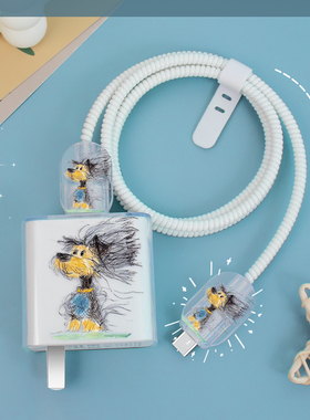 适用于67WOPPOReno12/FindN3Flip/A3Pro手机充电器保护套80W快充FindX6/X7/Reno11/FindN2防折断数据线缠绕绳