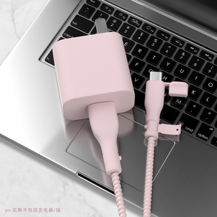 K12X硅胶简约款 OPPOFindx8Pro手机全包防尘充电器数据线保护套80W真我GT5Pro防折断缠绕绳OPPOFindx8 Reno12