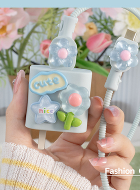 适用OPPOReno12/12pro充电器保护套Reno11/11proFindx6数据线套两端线套一加11手机壳防折断缠绕绳防尘数据线