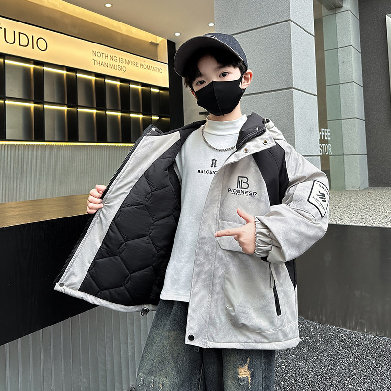 男童棉服冬装外套2024新款冬季中大童学生校服神器二棉儿童棉衣潮