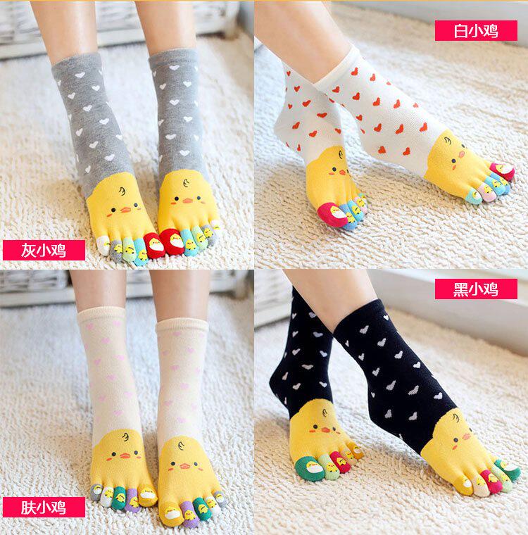 高筒袜中帮可爱脚趾袜五指袜女黑色秋冬款脚指冬季袜子浅口分开|ruв категории Нижнее белье, носки/рейтузы/чулки/Красивая ножка носки - от Buy2taobao.com для оказания профессиональной услуги покупки агента Taobao