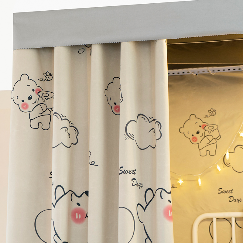 100%强遮光大学生宿舍床帘寝室上铺遮挡帘上下铺围帘遮光布不透光