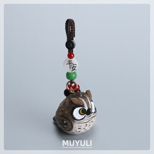 手工木雕猫头鹰丨小鸟汽车钥匙扣2025年男士女生书包背包挂件礼物