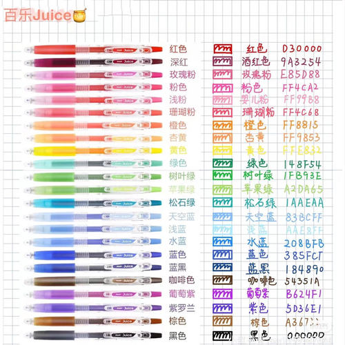 百乐果汁笔手账课堂笔记专用