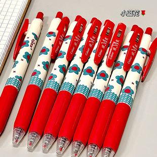 戒美多巴胺超级好写的中性笔高颜值小众ins风撞色笔顺滑速干黑色st笔头按动水笔初中生专用限定笔斑马笔同款