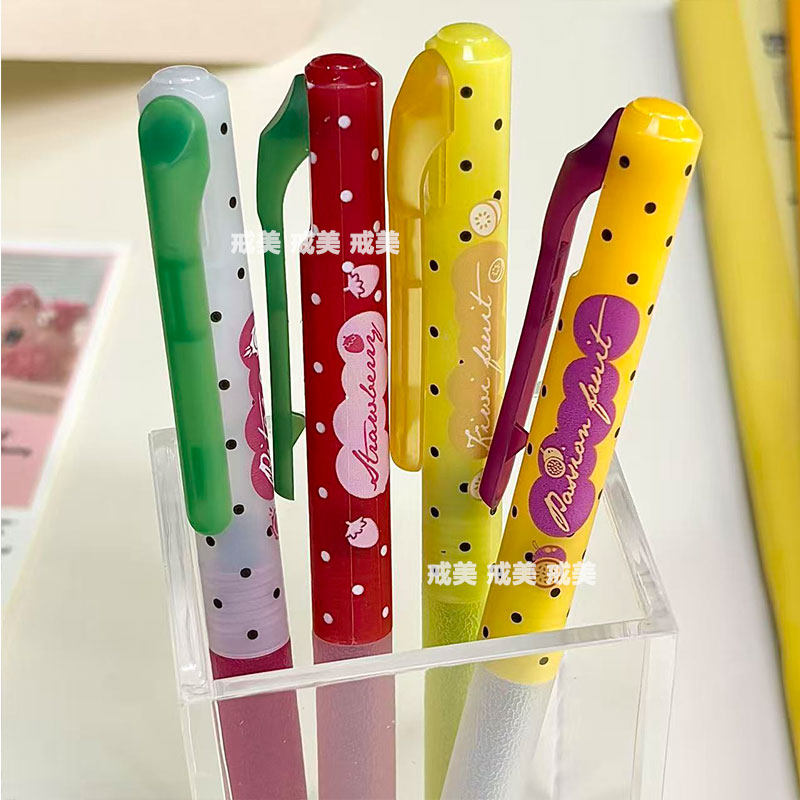 塔诺塞TBX-105波点水果侧按防滑笔握轻量化笔身顺滑书写黑色中