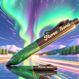 TANOOCI塔诺塞浪漫星雨系列小胖笔手帐笔黑色中性笔璀璨笔握按动树脂材质笔杆0.5mm黑色笔芯低重心笔握三菱