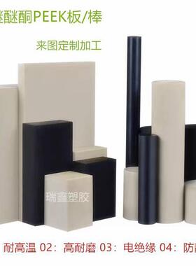 .进口PEEK棒PPS板材耐高温塑料板本色黑色PEEK圆棒加工CNC零件定