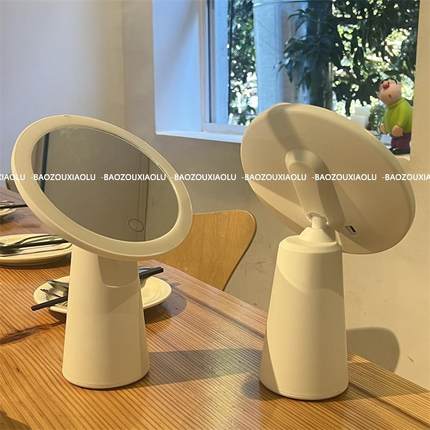 （LED补光化妆镜）小红书同款桌面台式个性美妆镜高级感学生宿舍