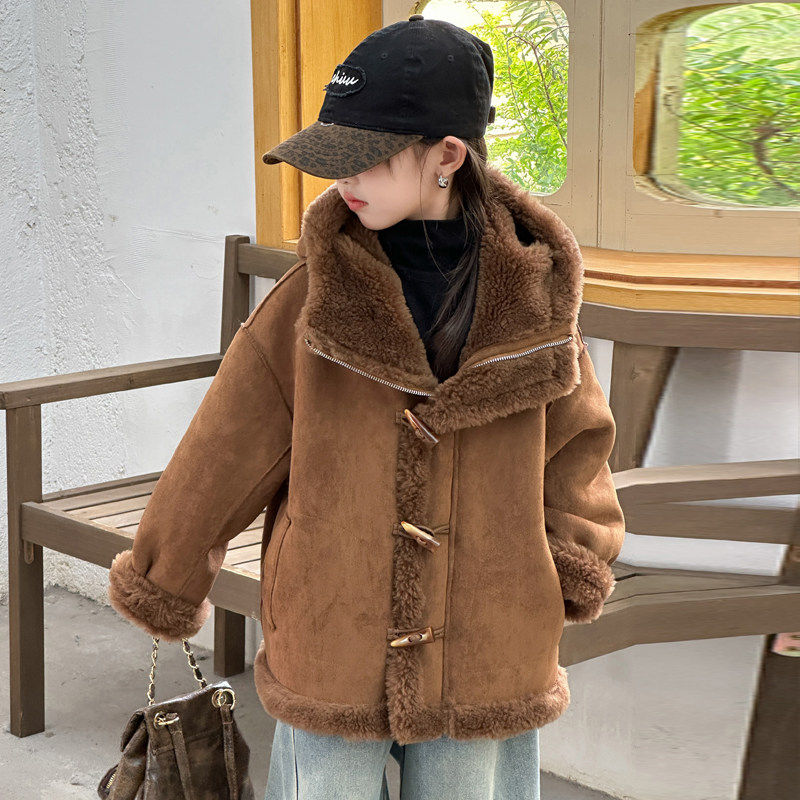 欧洲站韩系新款全羊毛儿童皮草外套复合皮毛一体大衣双面穿女童中,童装/婴儿装/亲子装,皮草/仿皮草,淘宝优惠券,粉丝福利购,淘宝优惠卷