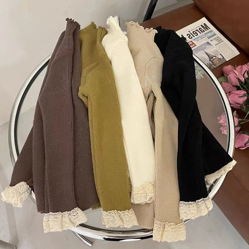 欧洲站女童打底衫秋冬款2025新款高领花边袖儿童内搭上衣洋派炸街,童装/婴儿装/亲子装,毛衣/针织衫,淘宝优惠券,粉丝福利购,淘宝优惠卷