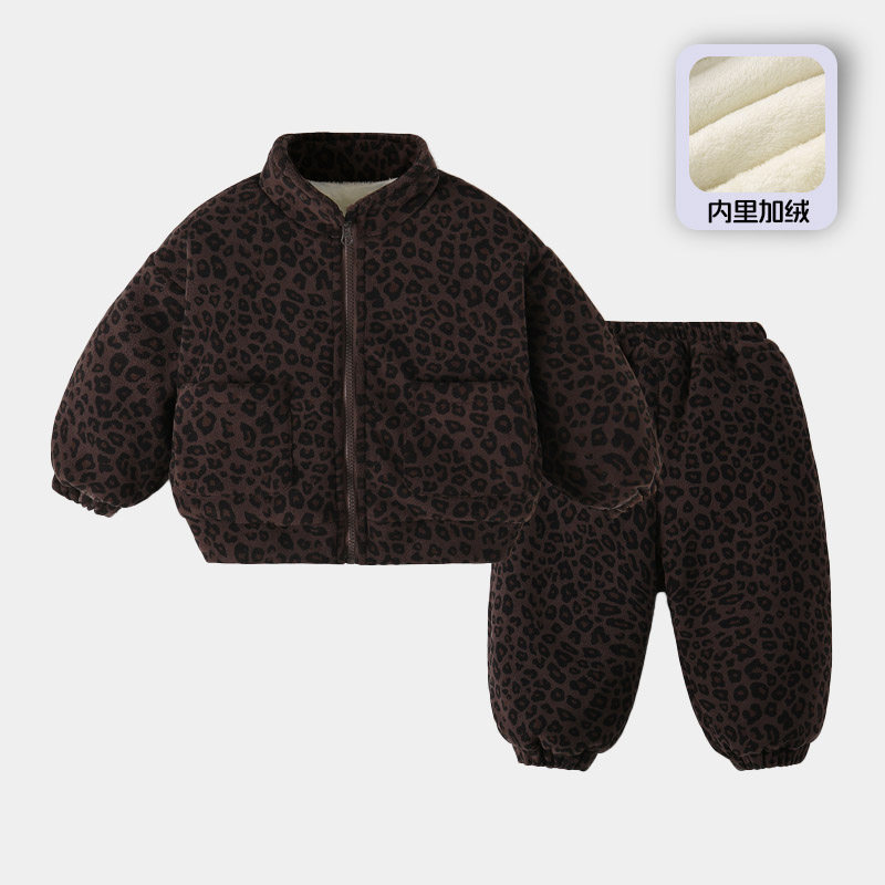 男女童冬季加绒套装洋气男女宝宝保暖加厚立领外套裤子棉服两件套,童装/婴儿装/亲子装,套装,淘宝优惠券,粉丝福利购,淘宝优惠卷